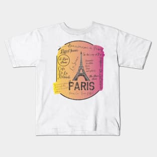 Paris Eiffel Tower Kids T-Shirt